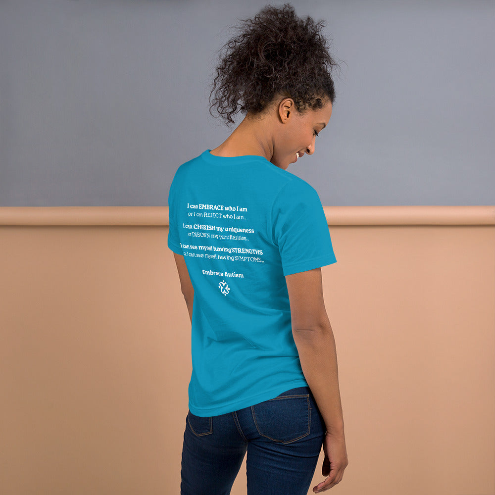 Embrace Autism Unisex T-shirt (Aqua)