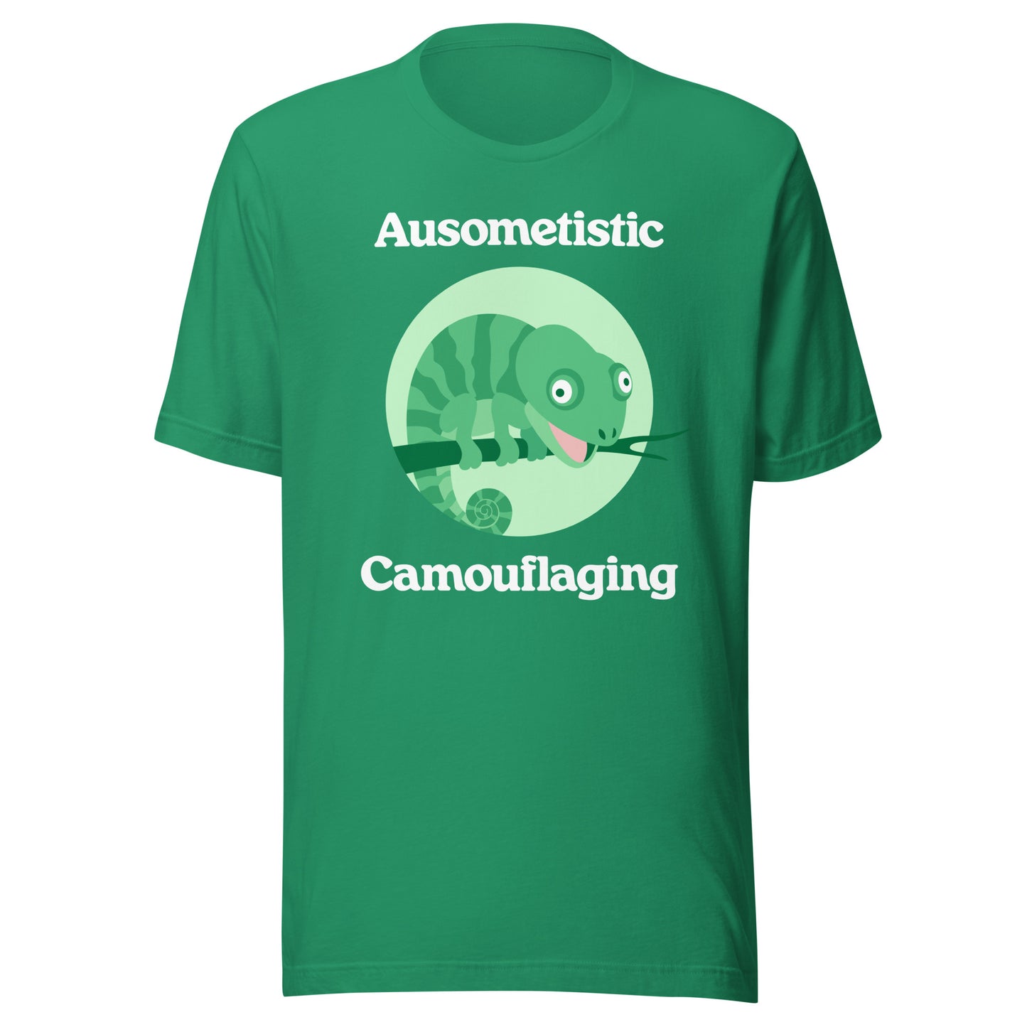 Ausometistic Camouflaging Unisex T-shirt (Kelly Green)