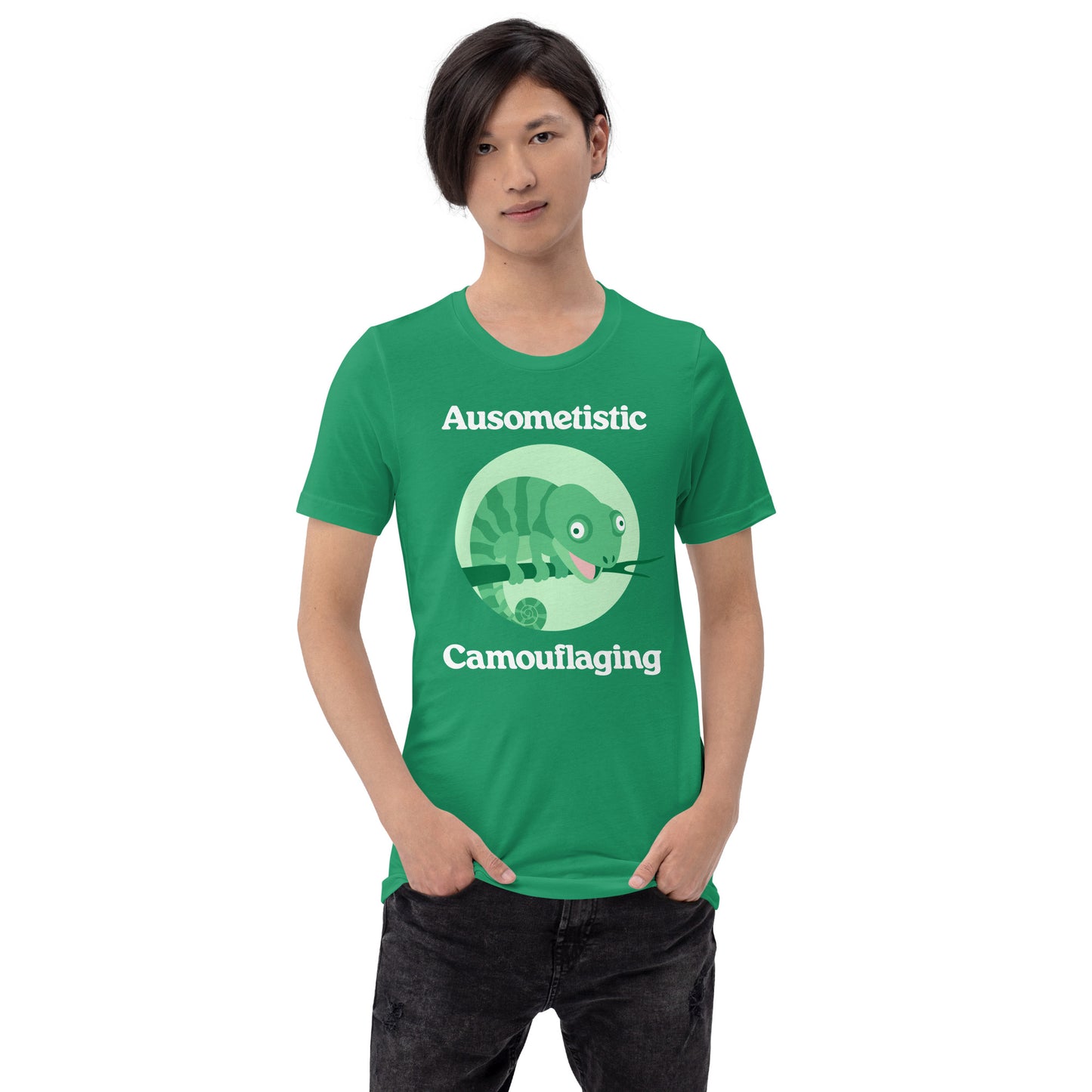 Ausometistic Camouflaging Unisex T-shirt (Kelly Green)