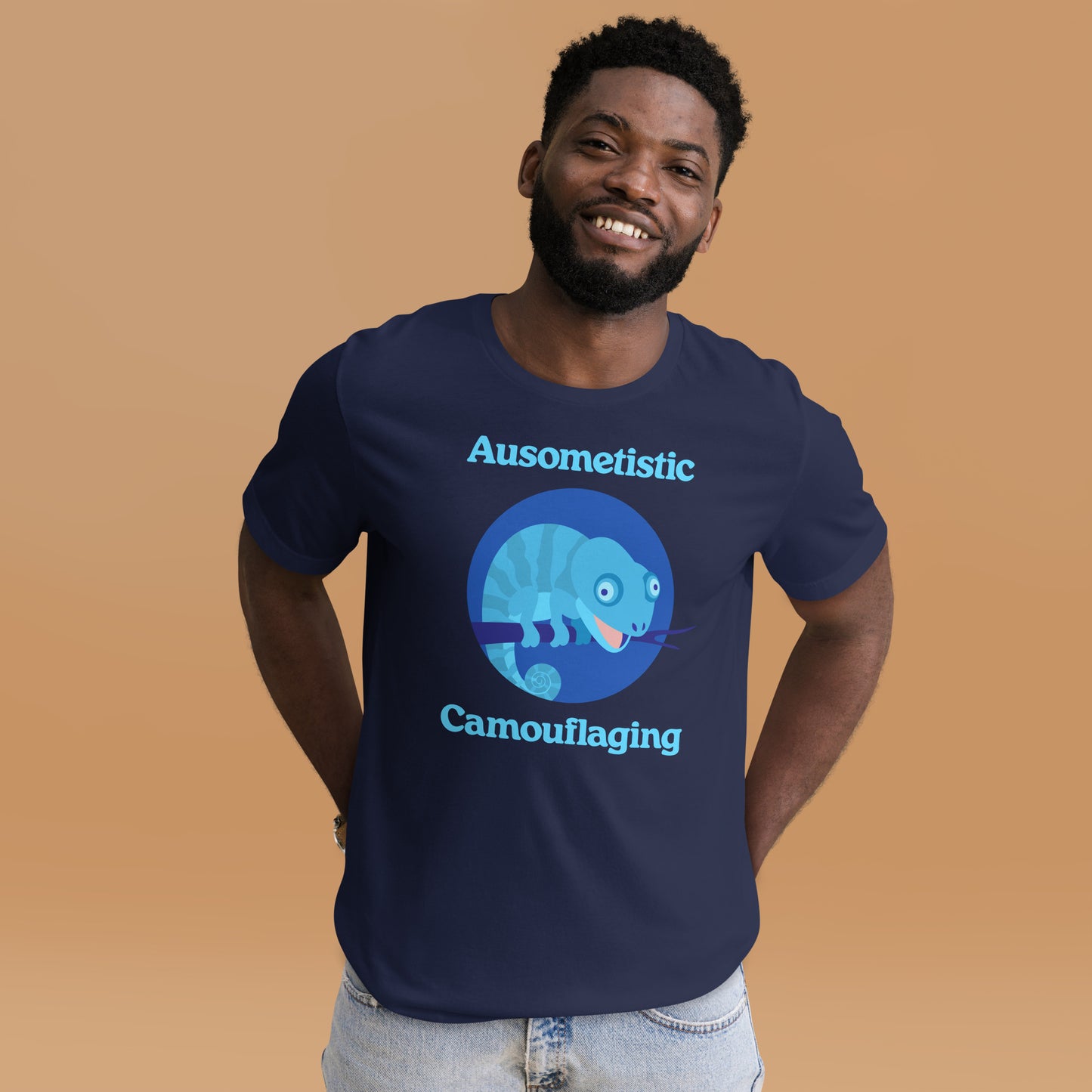 Ausometistic Camouflaging Unisex T-shirt (Navy)