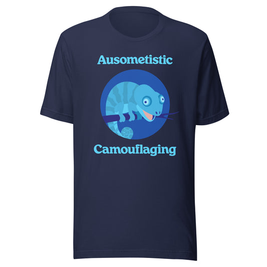 Ausometistic Camouflaging Unisex T-shirt (Navy)