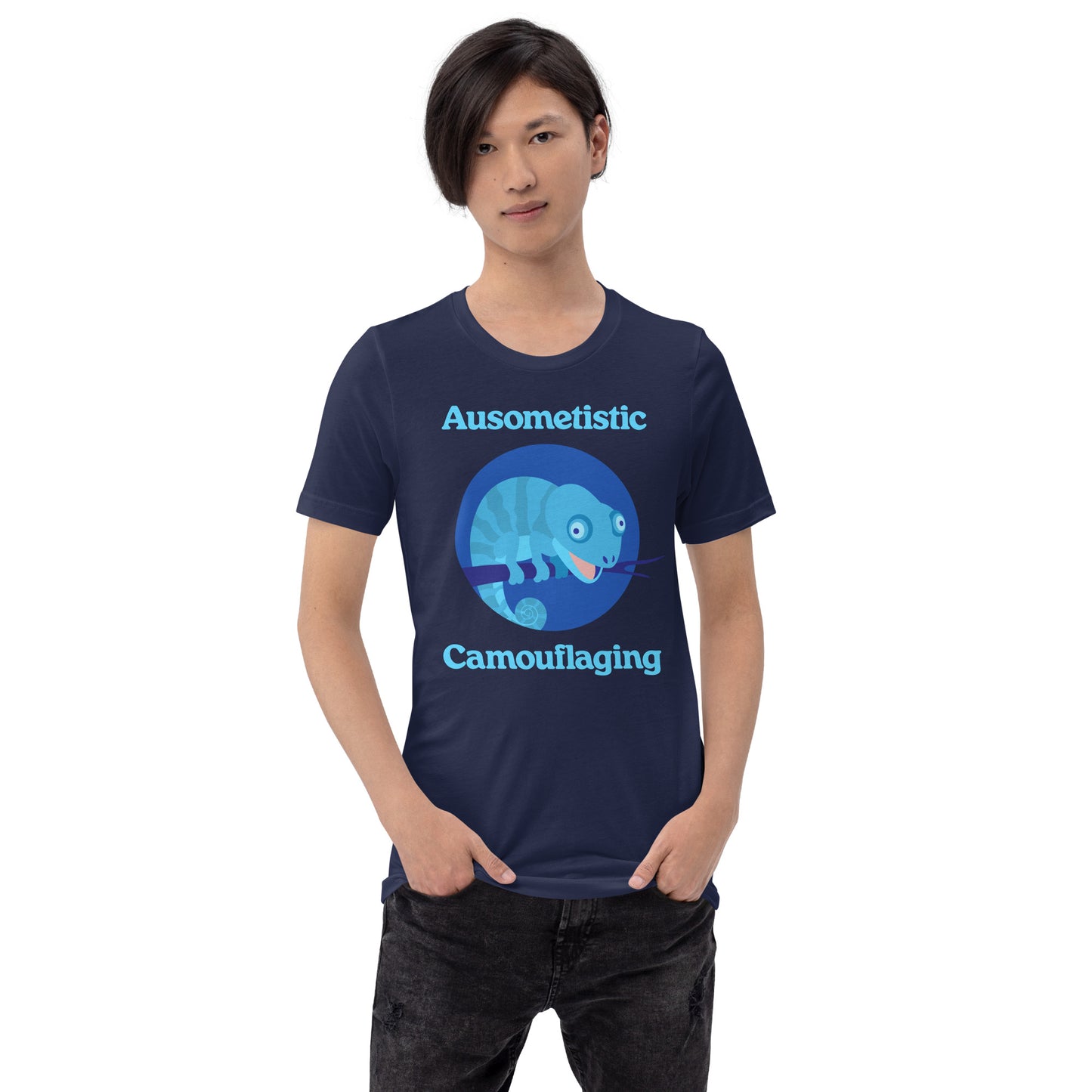 Ausometistic Camouflaging Unisex T-shirt (Navy)