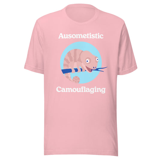 Ausometistic Camouflaging Unisex T-shirt (Pink)