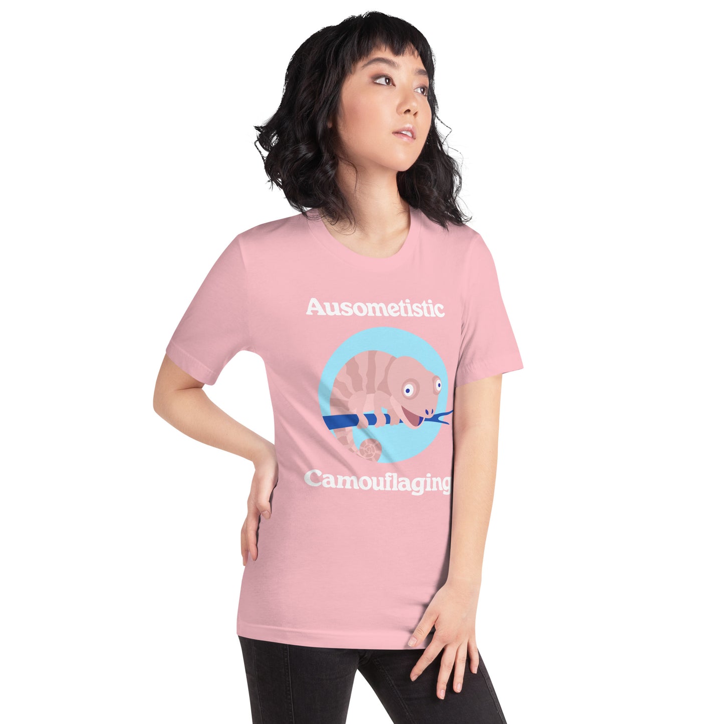 Ausometistic Camouflaging Unisex T-shirt (Pink)