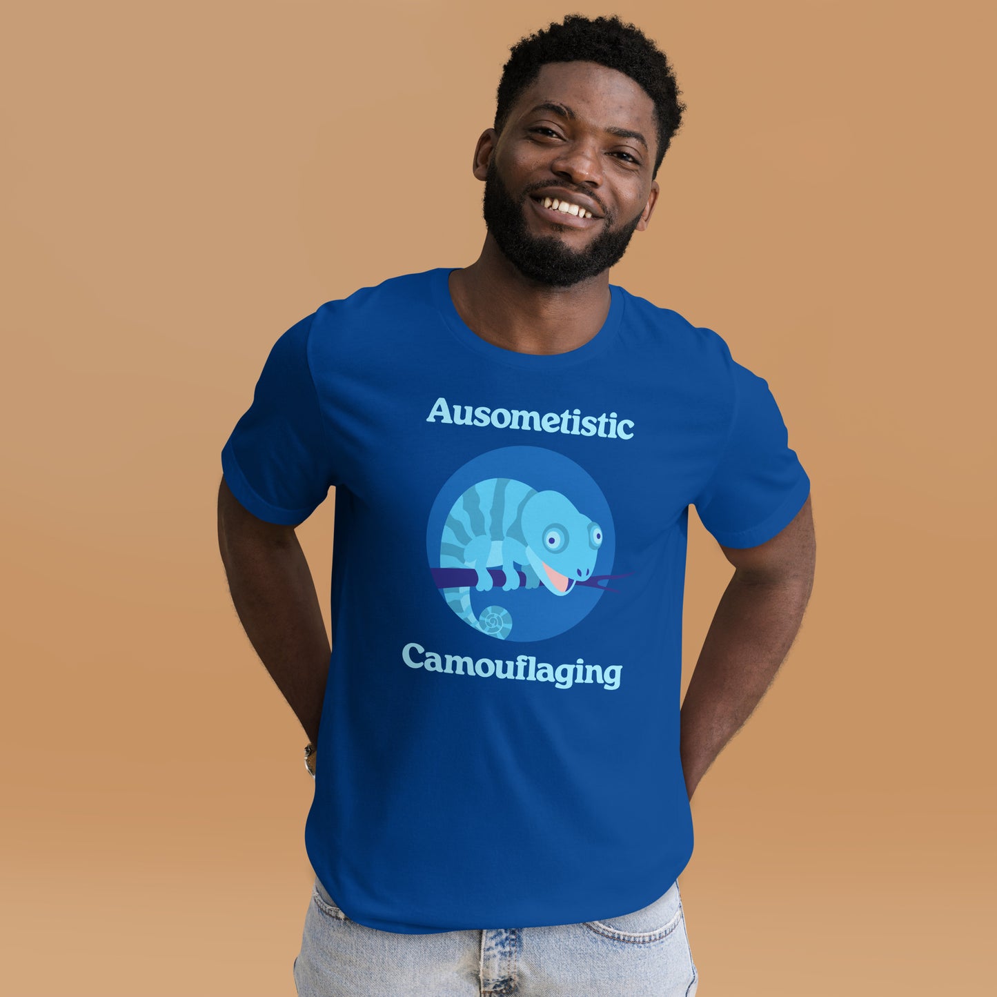 Ausometistic Camouflaging Unisex T-shirt (True Royal)