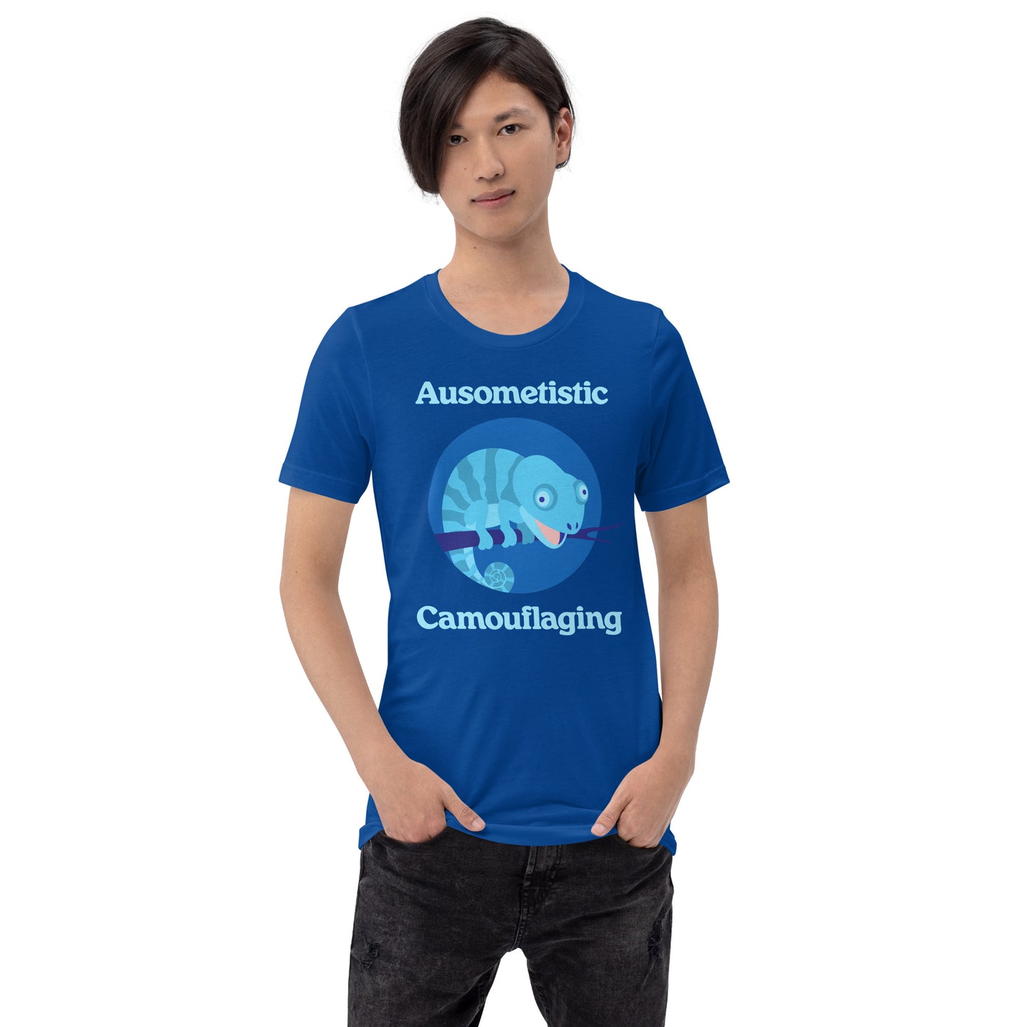 Ausometistic Camouflaging Unisex T-shirt (True Royal)