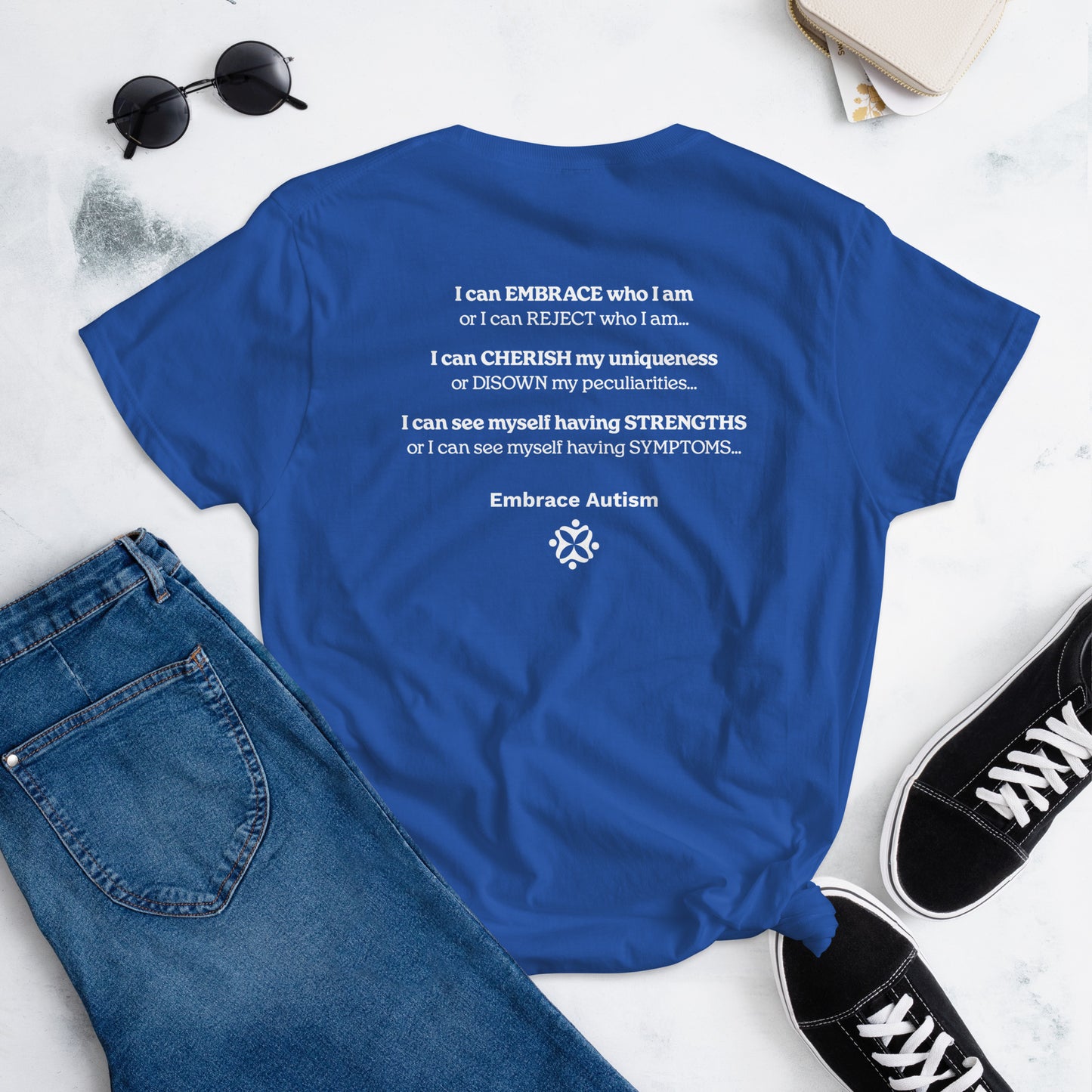 Women's Embrace Autism T-shirt (Royal)