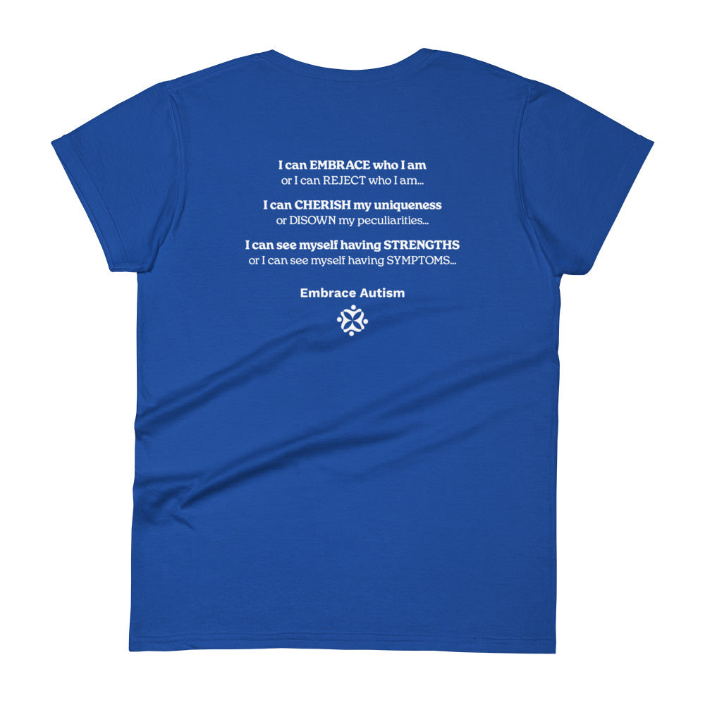 Women's Embrace Autism T-shirt (Royal)